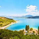 Campeggio Les Tournels: Gole del Verdon - Vista aerea del lago di Sainte-Croix