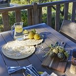 Camping les Tournels : Cottage Mahoé - Terrasse avec vue sur la mer