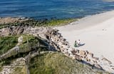 Les Terrasses de Kersiny - Der weiße Sandstrand - Luftaufnahme des Zugangs zum Strand