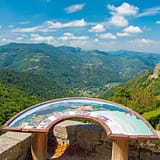 Ardèche - Table de belvédère - Vue panoramique des Gorges de l\'Ardèche