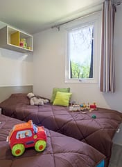 La Plage Fleurie campsite - Holiday rentals - Cottage Bali - 4 people - 2 bedrooms - Children’s bedroom