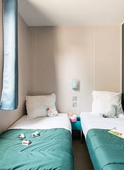 La Plage Fleurie campsite - Holiday rentals - Cottage Cosy - 6 persons - 3 bedrooms - Children’s bedroom