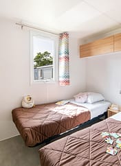 La Plage Fleurie campsite - Holiday rentals - Moorea Cottage - 4 persons - 2 bedrooms - Children’s bedroom