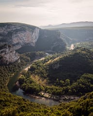 Ardèche - Panoramic view of the Ardèche Gorges