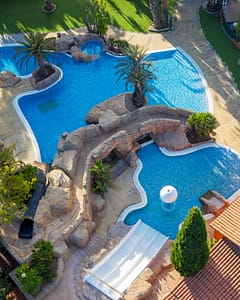 Camping la Sir&egrave;ne - Parc aquatique - Vue z&eacute;nithale de la piscine de l\'hippocampe