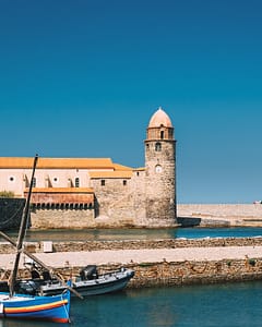 Collioure, bateaux amarr&eacute;s