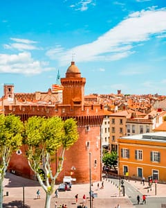 Le Castillet, emblème de la ville de Perpignan, ancienne porte principale de l\'enceinte de Perpignan