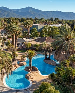 Camping la Sirène - Parc aquatique - Vue aérienne de la piscine de l\'hippocampe
