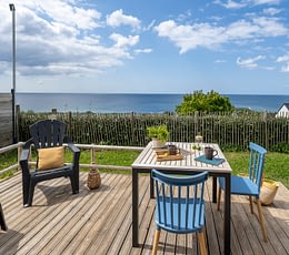 Les Terrasses de Kersiny - Camping Plouhinec - Vue de la mer depuis une terrasse d'une location