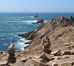 Les Terrasses de Kersiny - Camping Pointe du Raz - Vue aérienne de la mer depuis la pointe du Raz