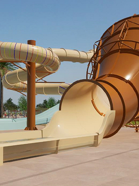 Amfora campsite - The swimming pool complex - Arrival of the new slide