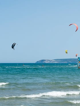 Amfora campsite - The beach - Kitesurfing and windsurfing courses