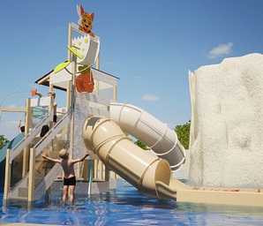 Amfora campsite - The swimming pool complex - Water games and slides
