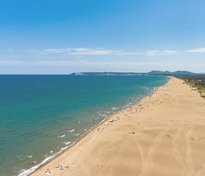 Campingplatz Amfora - Der Strand - Luftaufnahme des Strands