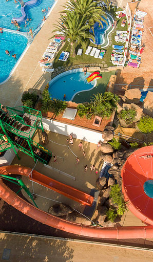 Camping Amfora - Espacio acuático - Toboganes y las 4 piscinas