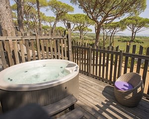 Kemping Les Tournels: domek dla 8 osób L'Oustaloun – prywatne spa