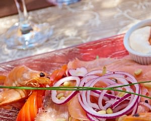 Camping Les Tournels: Gerecht met zeevruchten