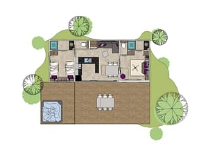 Campeggio Les Tournels: Cottage 4 persone L'Oustaloun - Mappa