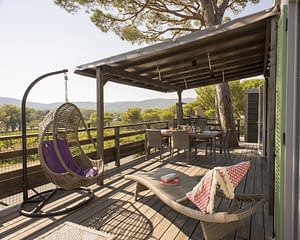 Campeggio Les Tournels: Cottage 6 persone L'Oustaloun - Terrazza con vista sul domaine des tournels