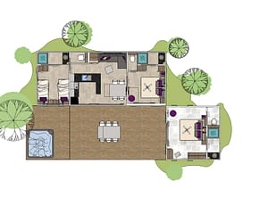 Campeggio Les Tournels: Cottage 6 persone L'Oustaloun - Mappa