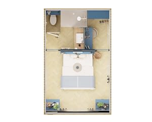 Campeggio Les Tournels: Cottage 8 persone Les Chênes Lièges - Mappa di un modulo