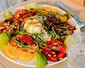 Campeggio Les Tournels: Piatto preparato nel ristorante “Le jardin des Pins”