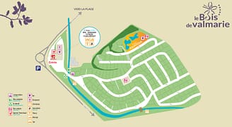Plan Camping Le Bois de Valmarie