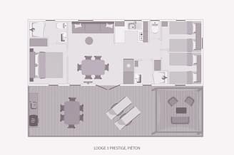 Camping la Sir&egrave;ne - H&eacute;bergements - Lodge Prestige 3 - 6 personnes - 3 chambres - Plan