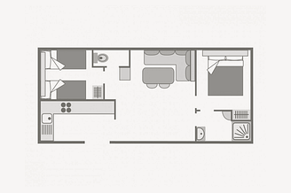 Camping Le Brasilia, Cottage Sud, plan