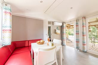 La Plage Fleurie campsite - Holiday rentals - Sirius Premium Cottage - 6 persons - 3 bedrooms - Lounge
