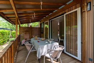 Camping Arc en Ciel - Rentals - Ma&eacute; Cottage - Terrace