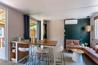 Camping Arc en Ciel - Rentals - Cosy Cottage - Living Room