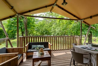 Camping Arc en Ciel - Rentals - Comfort Lodge - Terrace