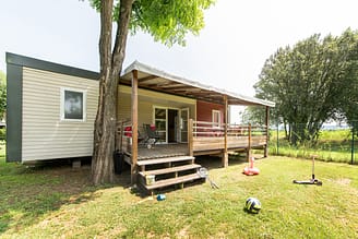 Camping La Plage Fleurie - Accomodaties - Cottage Alizé - 4 personen - 2 slaapkamers - Buitenkant