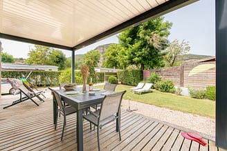 Camping La Plage Fleurie - Accomodaties - Cottage Key West Premium - 4 personen - 2 slaapkamers - Terras