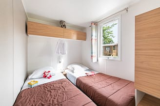 Camping La Plage Fleurie - Accomodaties - Cottage Sirius Premium - 6 personen - 3 Slaapkamers - Kinderkamer