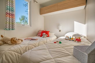 Camping La Plage Fleurie - Accomodaties - Cottage Orion - 6 personen - 3 Slaapkamers - Kinderkamer