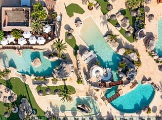 Camping Le Brasilia, waterpark Archipel, luchtfoto