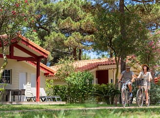 Camping Le Brasilia, all&eacute;es arbor&eacute;es du quartier Les Marquises