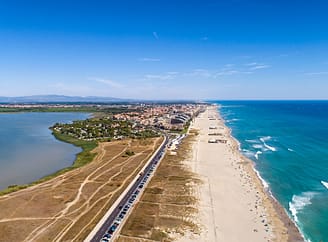 Campingplatz Le Brasilia, Luftaufnahme, Canet-en-Roussillon