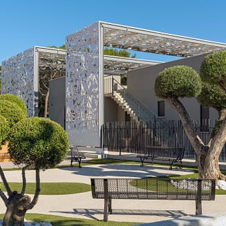 Camping Le Brasilia, Papillon Spa, architecture et paysage