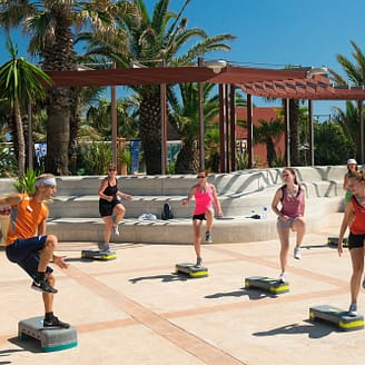 Camping Le Brasilia, activités, step fitness