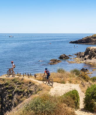 Camping la Sir&egrave;ne - Activit&eacute;s et animations - Descente en VTT le long de la c&ocirc;te m&eacute;diterran&eacute;enne