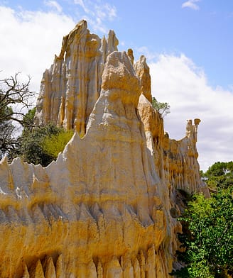 Les orgues d\'Ille sur Tet natural Organs of Ille-sur-Têt fairy stones park chimneys geological and tourist site in france