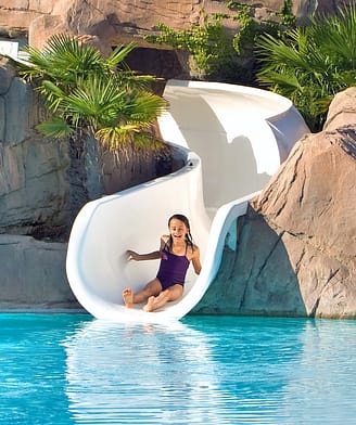 Camping le Bois de Valmarie - Waterpark - Kinderen op de waterglijbaan