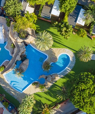 Camping l\'Hippocampe - Vue z&eacute;nithale du parc aquatique