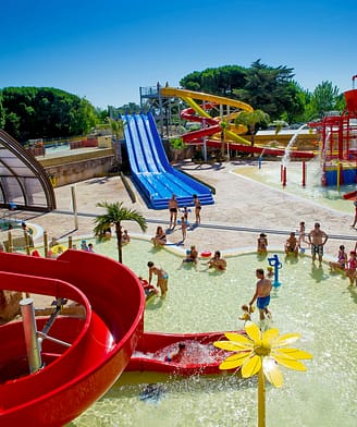 Camping la Sir&egrave;ne - Parc aquatique - Vue sur l\'espace aqualudique