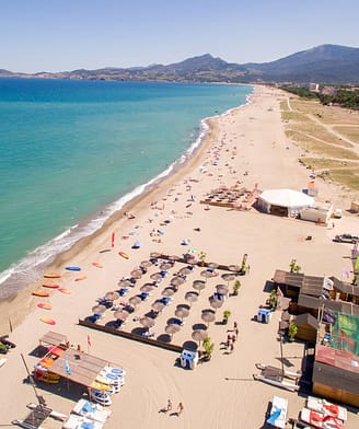 Camping la Sir&egrave;ne - Vue a&eacute;rienne de la plage