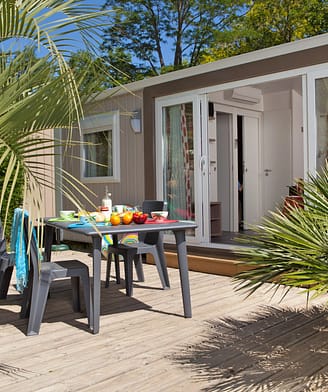 Camping la Sir&egrave;ne - H&eacute;bergements - Sir&egrave;ne 3 Luxe - 6 personnes - 3 chambres - Ext&eacute;rieur