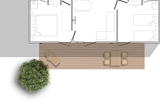 Camping les Tournels : Cottage Camarat - Plan